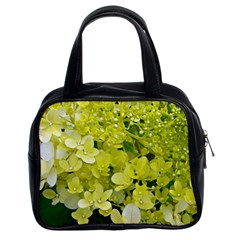 Elegant Chartreuse Green Limelight Hydrangea Macro Classic Handbag (two Sides) by myrubiogarden