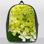 Elegant Chartreuse Green Limelight Hydrangea Macro School Bag (XL) Front