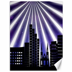 Superhero Background Lights City Canvas 36  X 48  by Wegoenart