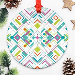 Graphic Design Geometry Shape Pattern Geometric Ornament (round) by Wegoenart