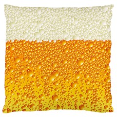 Bubble Beer Large Cushion Case (one Side) by Wegoenart