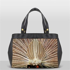 Peacock Wheel Bird Nature Oversize Office Handbag (2 Sides) by Wegoenart