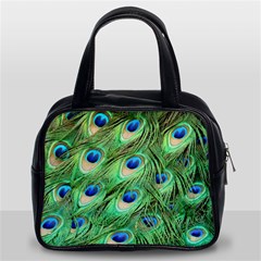 Peacock Feathers Peafowl Classic Handbag (two Sides) by Wegoenart