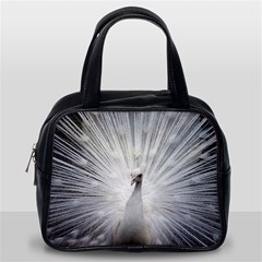 Peacock White Bird Nature Classic Handbag (one Side) by Wegoenart