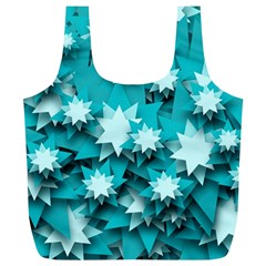 Stars Christmas Ice Decoration Full Print Recycle Bag (xl) by Simbadda