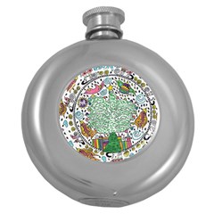 Snowglobe Round Hip Flask (5 Oz) by chellerayartisans