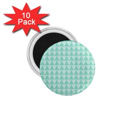 Mint Triangle Shape Pattern 1 75  Magnets (10 Pack)  by picsaspassion