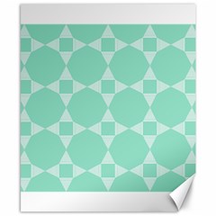 Mint Star Pattern Canvas 8  X 10  by picsaspassion