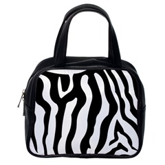 Zebra Horse Pattern Black And White Classic Handbag (one Side) by picsaspassion