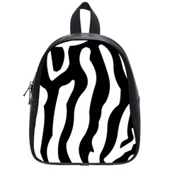 Zebra Horse Pattern Black And White School Bag (small) by picsaspassion