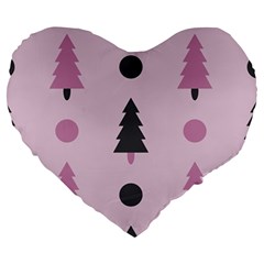 Christmas Trees Tree Fir Den Large 19  Premium Heart Shape Cushions by Wegoenart