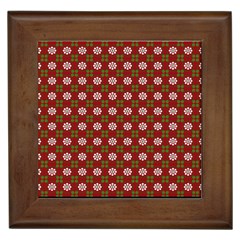 Christmas Paper Wrapping Pattern Framed Tiles by Wegoenart