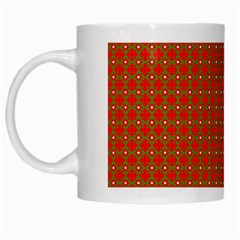 Christmas Paper Wrapping Paper Pattern White Mugs by Wegoenart