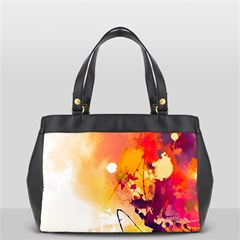 Paint Splash Paint Splatter Design Oversize Office Handbag (2 Sides) by Wegoenart