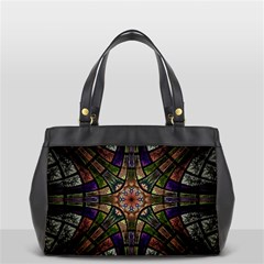 Fractal Detail Elements Pattern Oversize Office Handbag (2 Sides) by Wegoenart