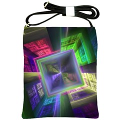 Perspective Technology Fractal Shoulder Sling Bag by Wegoenart