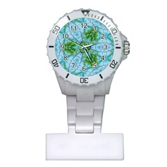 Forest Kaleidoscope Pattern Plastic Nurses Watch by Wegoenart