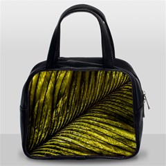 Feather Macro Bird Plumage Nature Classic Handbag (two Sides) by Wegoenart