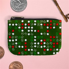 1960 s Christmas Background Mini Coin Purse by Wegoenart