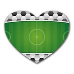 Background Sports Soccer Football Heart Mousepads Front