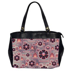 Background Floral Flower Stylised Oversize Office Handbag (2 Sides) by Wegoenart