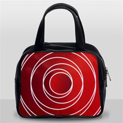 Background Circles Red Classic Handbag (two Sides) by Wegoenart