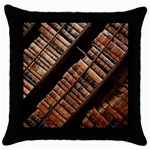 Books Bookshelf Classic Collection Throw Pillow Case (Black) Front