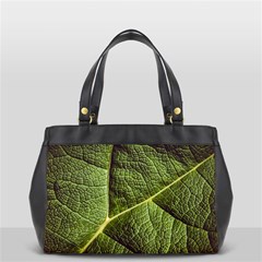 Green Leaf Giant Rhubarb Mammoth Sheet Oversize Office Handbag (2 Sides) by Wegoenart