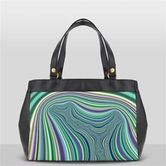 Art Fractal Gradient Colorful Infinity Pattern Oversize Office Handbag (2 Sides) by Wegoenart