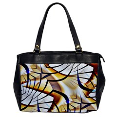 Pattern Fractal Gold Pointed Oversize Office Handbag by Wegoenart