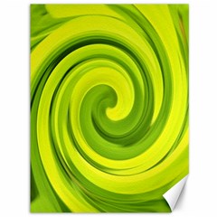 Groovy Abstract Green Liquid Art Swirl Painting Canvas 36  X 48  by myrubiogarden