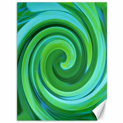 Groovy Abstract Turquoise Liquid Swirl Painting Canvas 36  X 48  by myrubiogarden