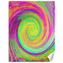 Groovy Abstract Purple And Yellow Liquid Swirl Canvas 36  X 48  by myrubiogarden