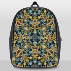 Seamless Texture Ornate School Bag (large) by Pakrebo