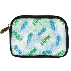 Pattern Feather Fir Colorful Color Digital Camera Leather Case by Pakrebo