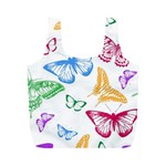 Butterfly Butterflies Vintage Full Print Recycle Bag (M) Front