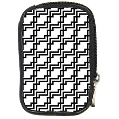 Pattern Monochrome Repeat Compact Camera Leather Case by Pakrebo