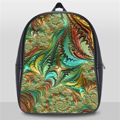 Fractal Artwork Pattern Digital School Bag (large) by Pakrebo