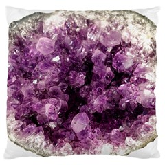 Amethyst Purple Violet Geode Slice Standard Flano Cushion Case (two Sides) by genx