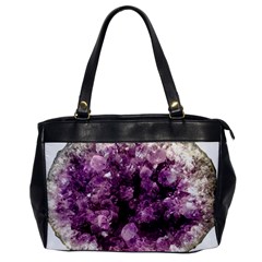 Amethyst Purple Violet Geode Slice Oversize Office Handbag by genx