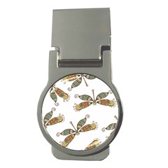 Pattern Dragonfly Background Money Clips (round)  by Pakrebo