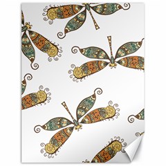 Pattern Dragonfly Background Canvas 18  X 24  by Pakrebo