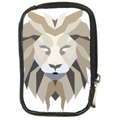 Polygonal Low Poly Lion Feline Compact Camera Leather Case by Pakrebo