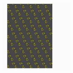 No Step On Snek Pattern Charcoal Dark Gray Background Meme Large Garden Flag (two Sides) by snek