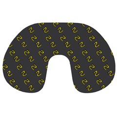 No Step On Snek Pattern Charcoal Dark Gray Background Meme Travel Neck Pillow by snek