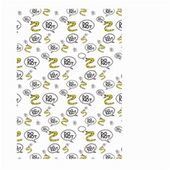 No Step On Snek Do Not Bubble Speech Pattern White Background Meme Large Garden Flag (two Sides) by snek