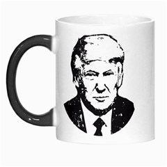 Trump Retro Face Pattern Maga Black And White Us Patriot Morph Mugs by snek