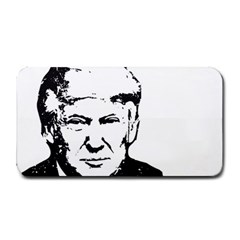 Trump Retro Face Pattern Maga Black And White Us Patriot Medium Bar Mats by snek