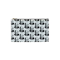 Trump Retro Face Pattern Maga Black And White Us Patriot Cosmetic Bag (small) by snek