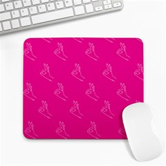 A-ok Perfect Handsign Maga Pro-trump Patriot On Pink Background Large Mousepad by snek